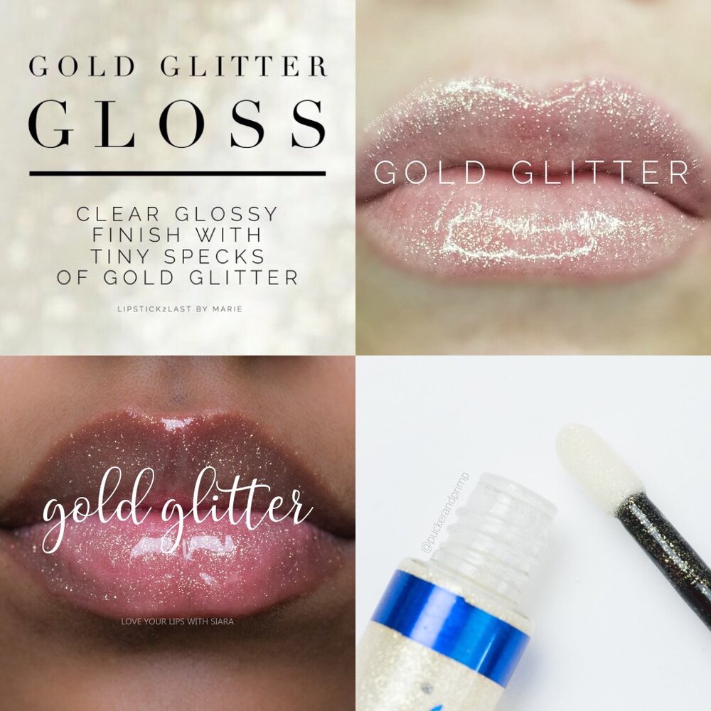 Gold Glitter Gloss LipSense SeneGence New Sealed Tube